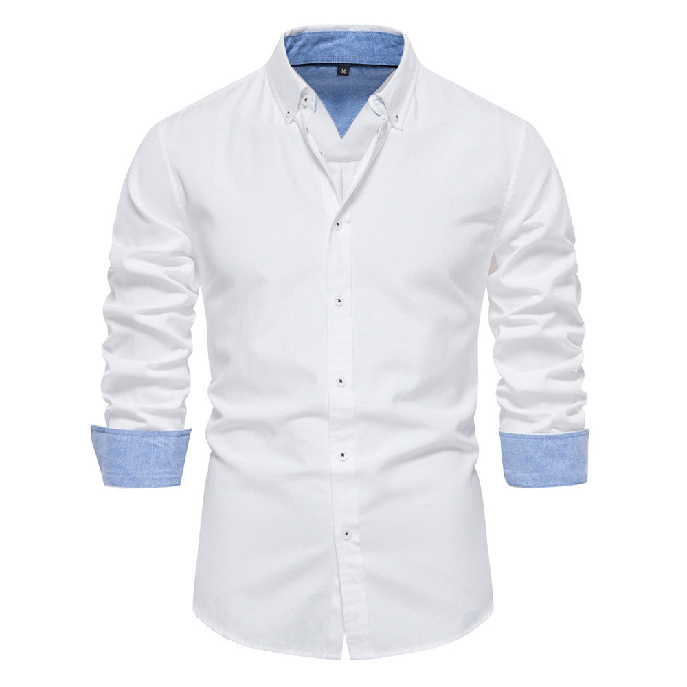 Long Sleeve Casual Button-Down Shirt - Ahaselected