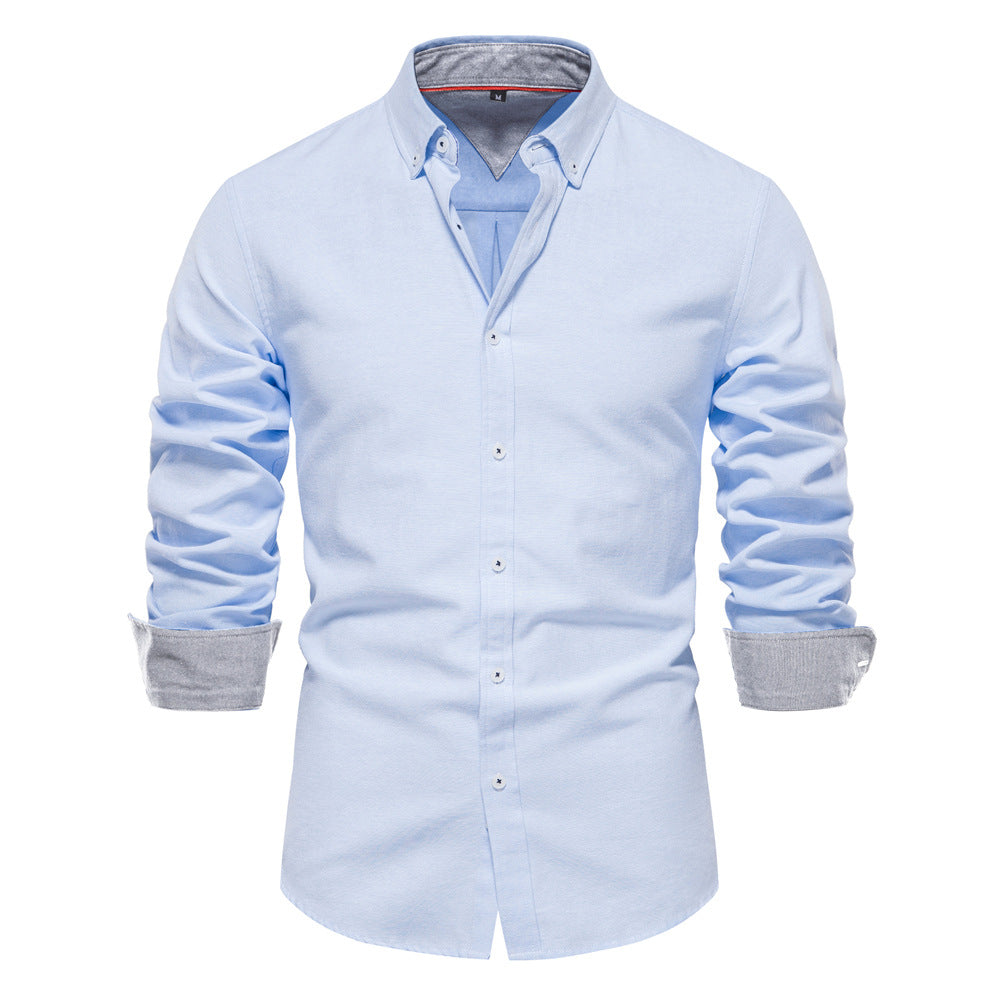 Long Sleeve Casual Button-Down Shirt - Ahaselected