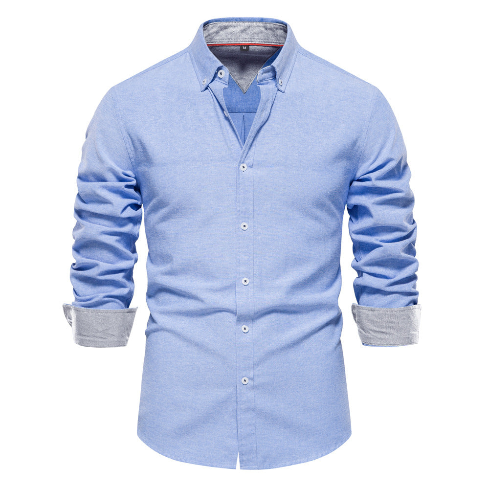 Long Sleeve Casual Button-Down Shirt - Ahaselected