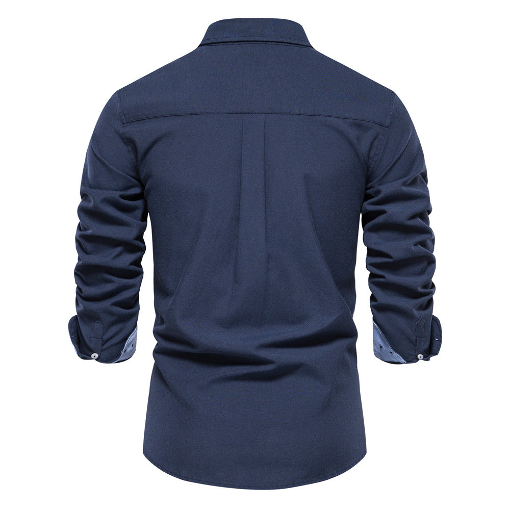 Long Sleeve Casual Button-Down Shirt - Ahaselected
