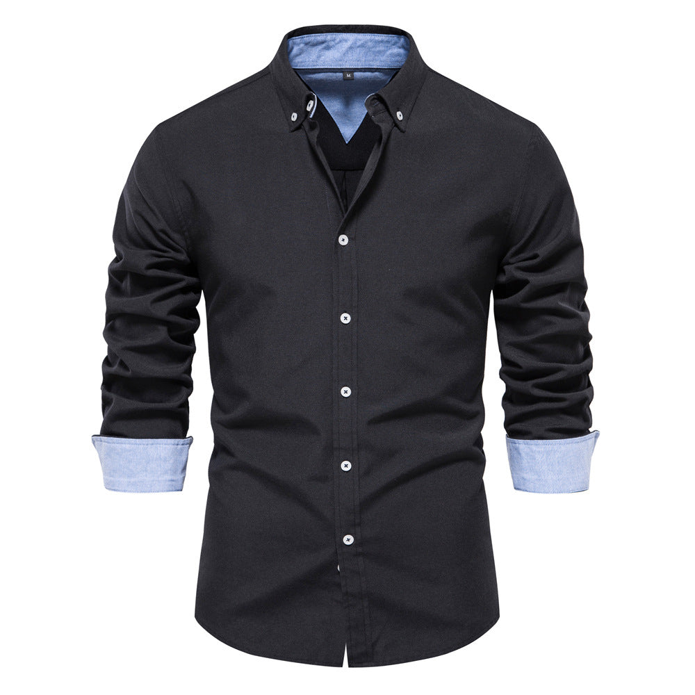 Long Sleeve Casual Button-Down Shirt - Ahaselected