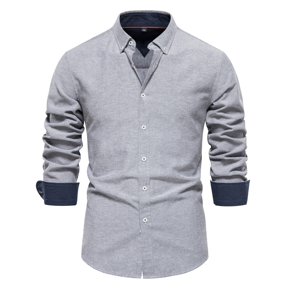 Long Sleeve Casual Button-Down Shirt - Ahaselected