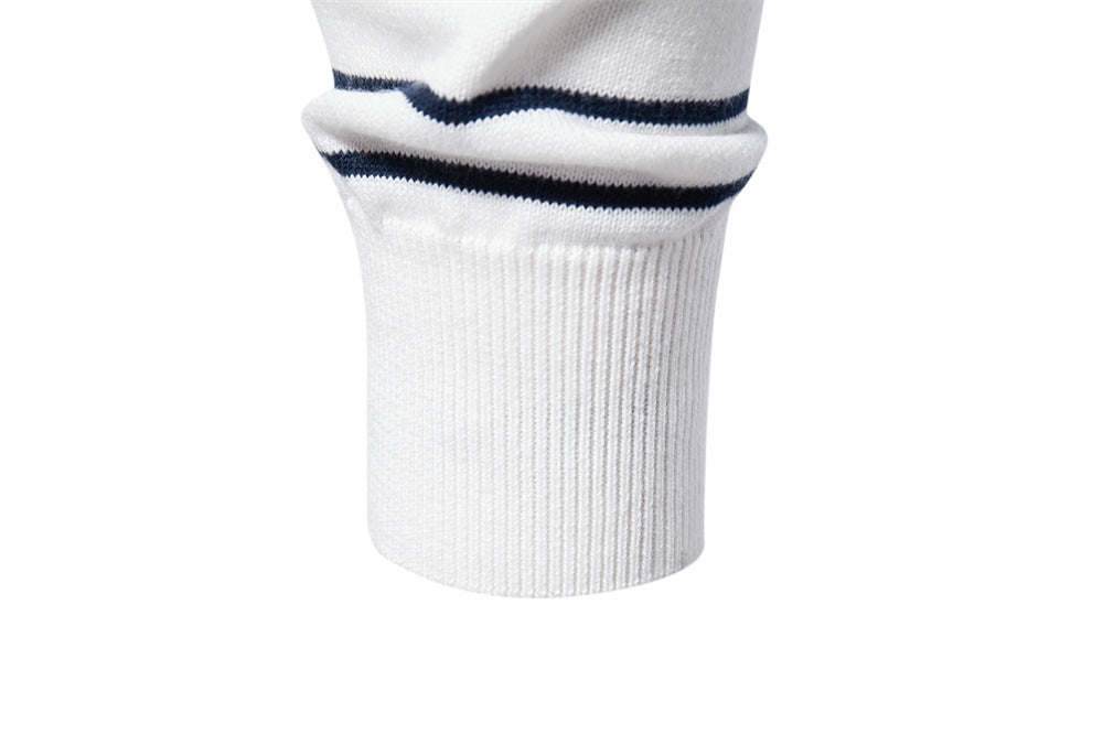 Classic Striped Crew Neck Knit Sweater - Ahaselected