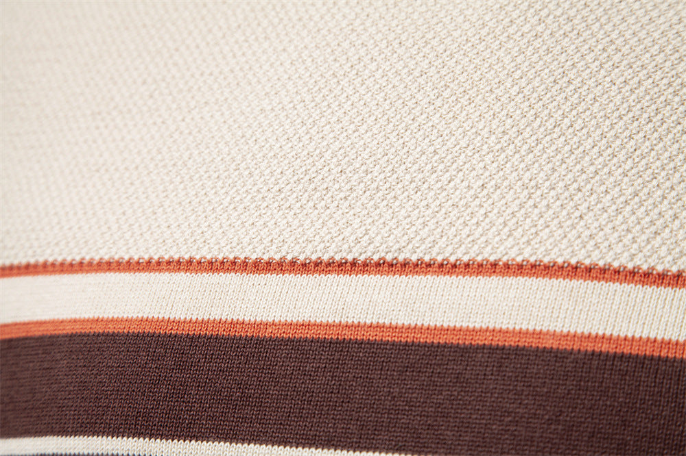 Classic Striped Crew Neck Knit Sweater - Ahaselected