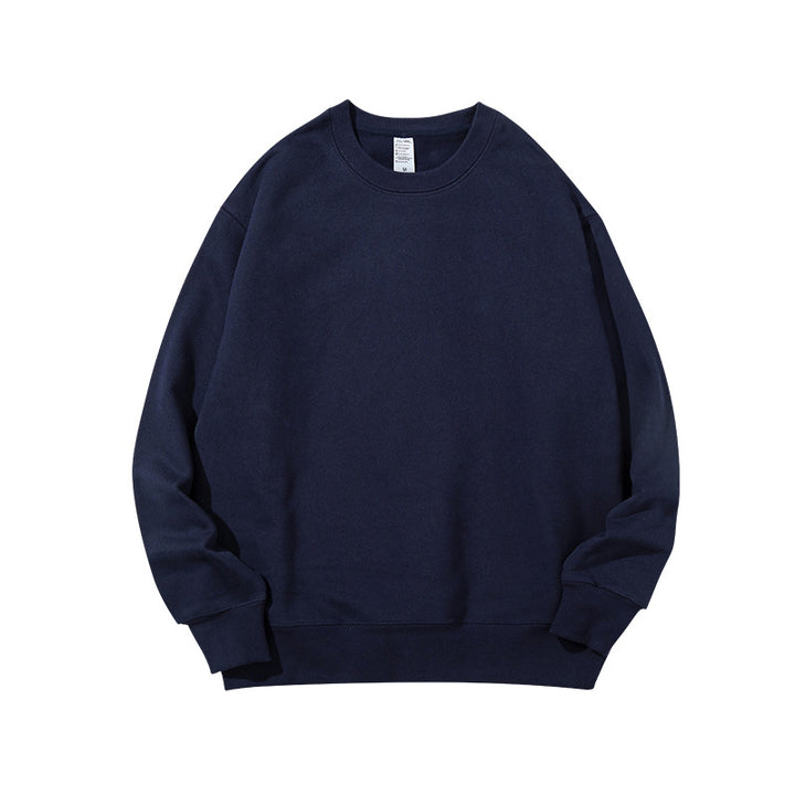 Fleece-lined Cotton Blend Soft Crewneck Sweatshirt