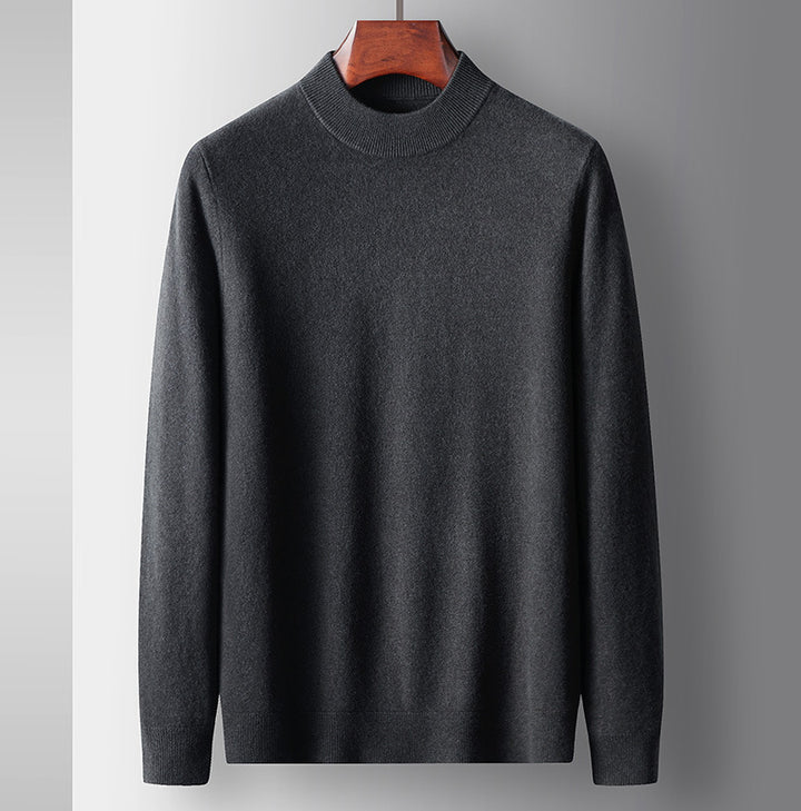 100% Wool Mid-Weight Mock Neck Sweater