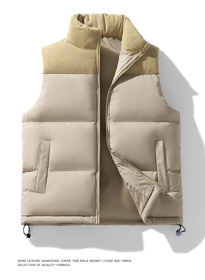 Men’s Two-Tone Polyfill Padded Vest - Ahaselected