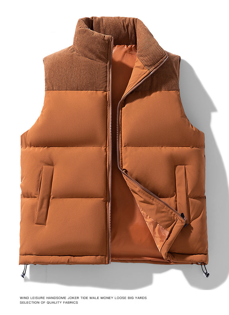 Men’s Two-Tone Polyfill Padded Vest - Ahaselected