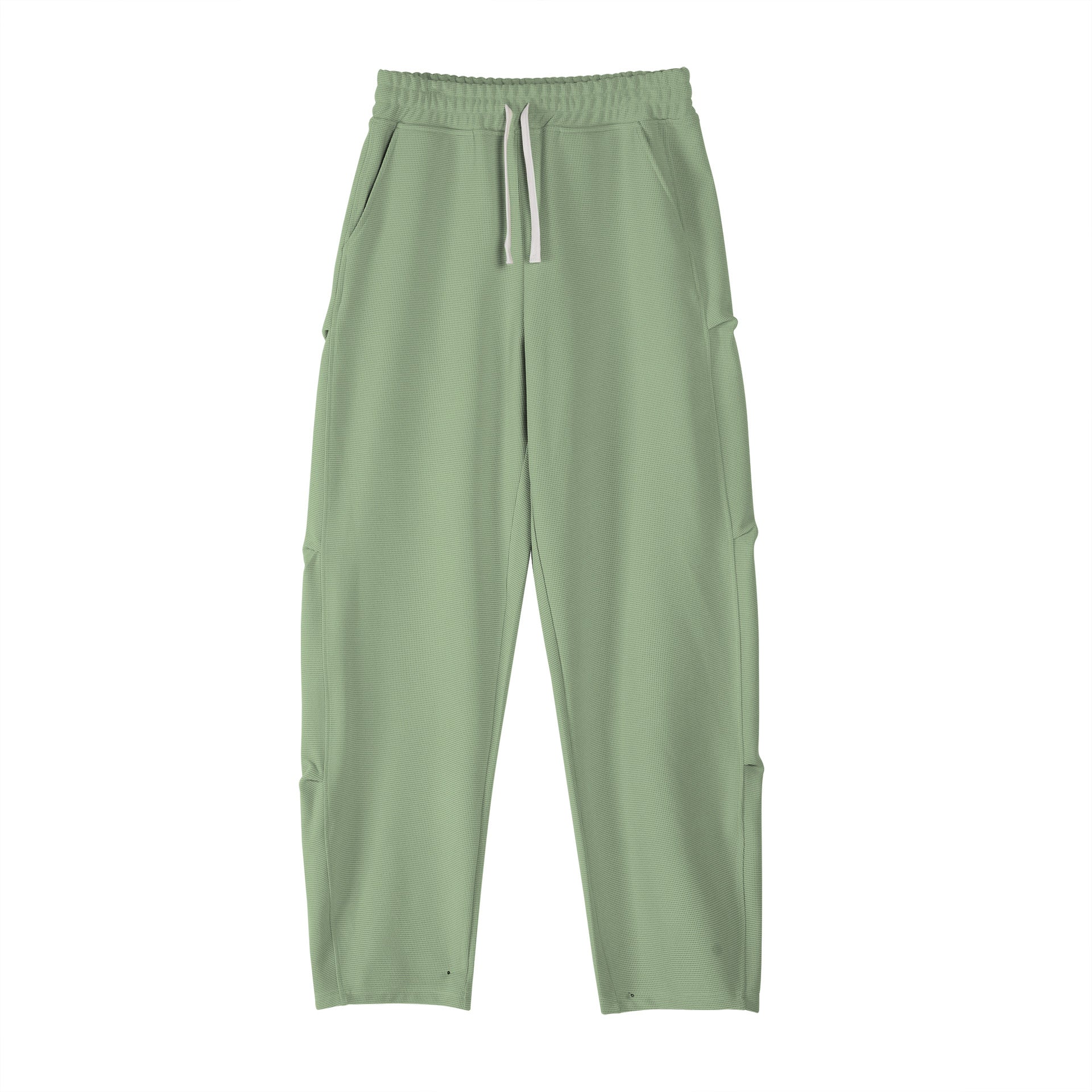 Waffle Texture Wide-Leg Straight Jogger Pants-thumbmail-20
