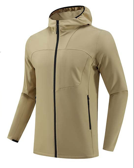 Fleece-Lined Athletic Hooded Full Zip Jacket - Ahaselected