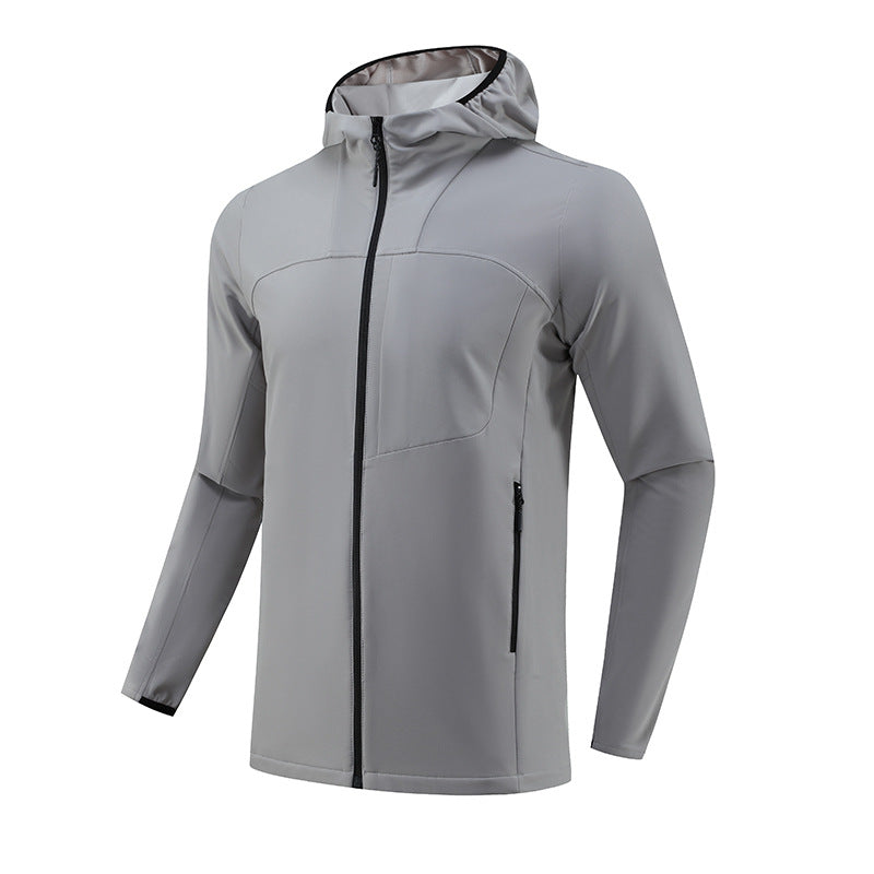 Fleece-Lined Athletic Hooded Full Zip Jacket - Ahaselected