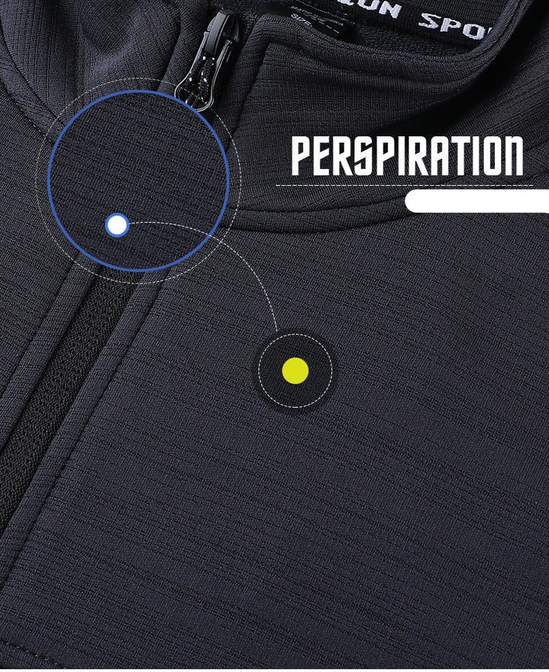 Muscle Fit Full Zip Athletic Jacket - Ahaselected