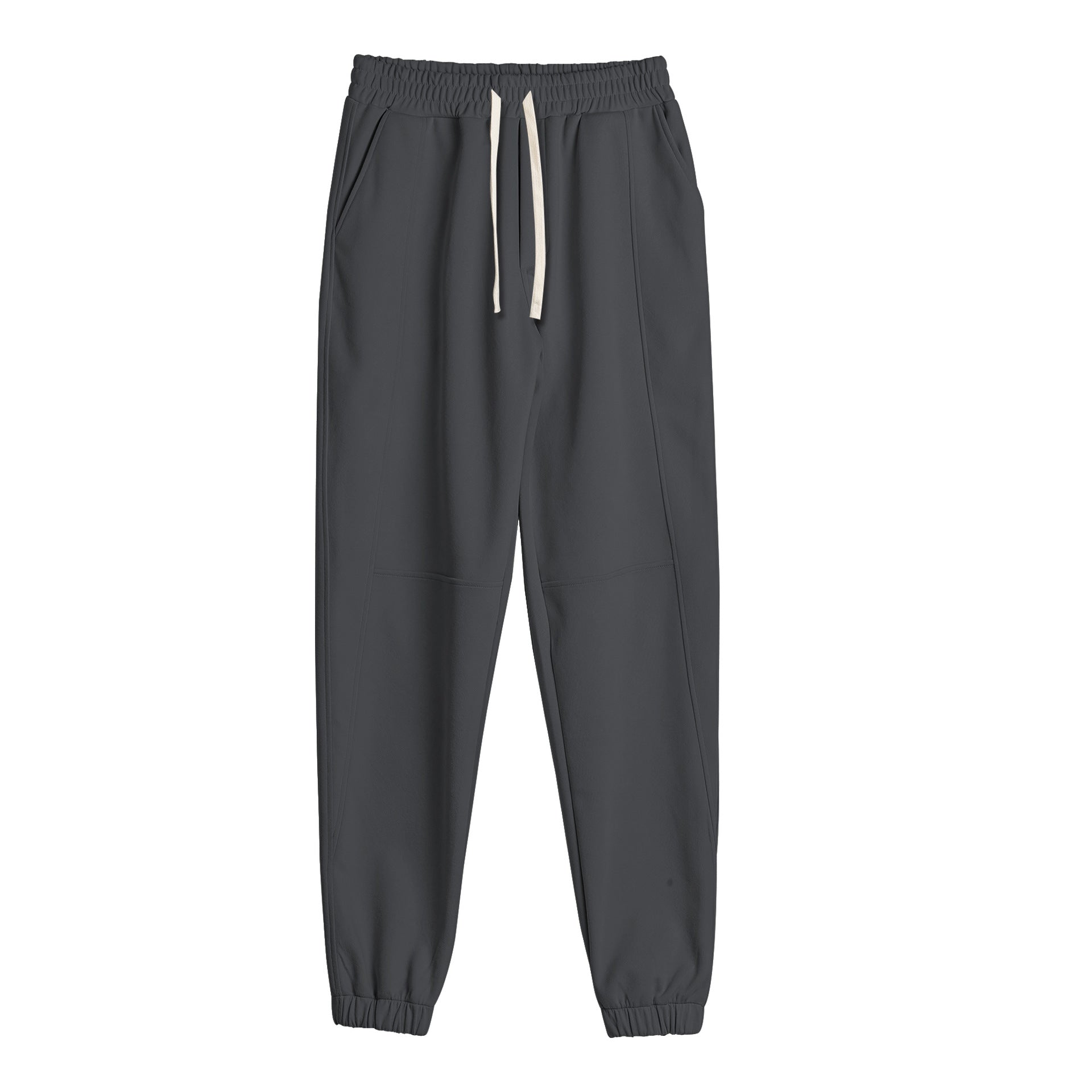 All-Day Stretch Panel Joggers with Cuffed Ankles - Ahaselected