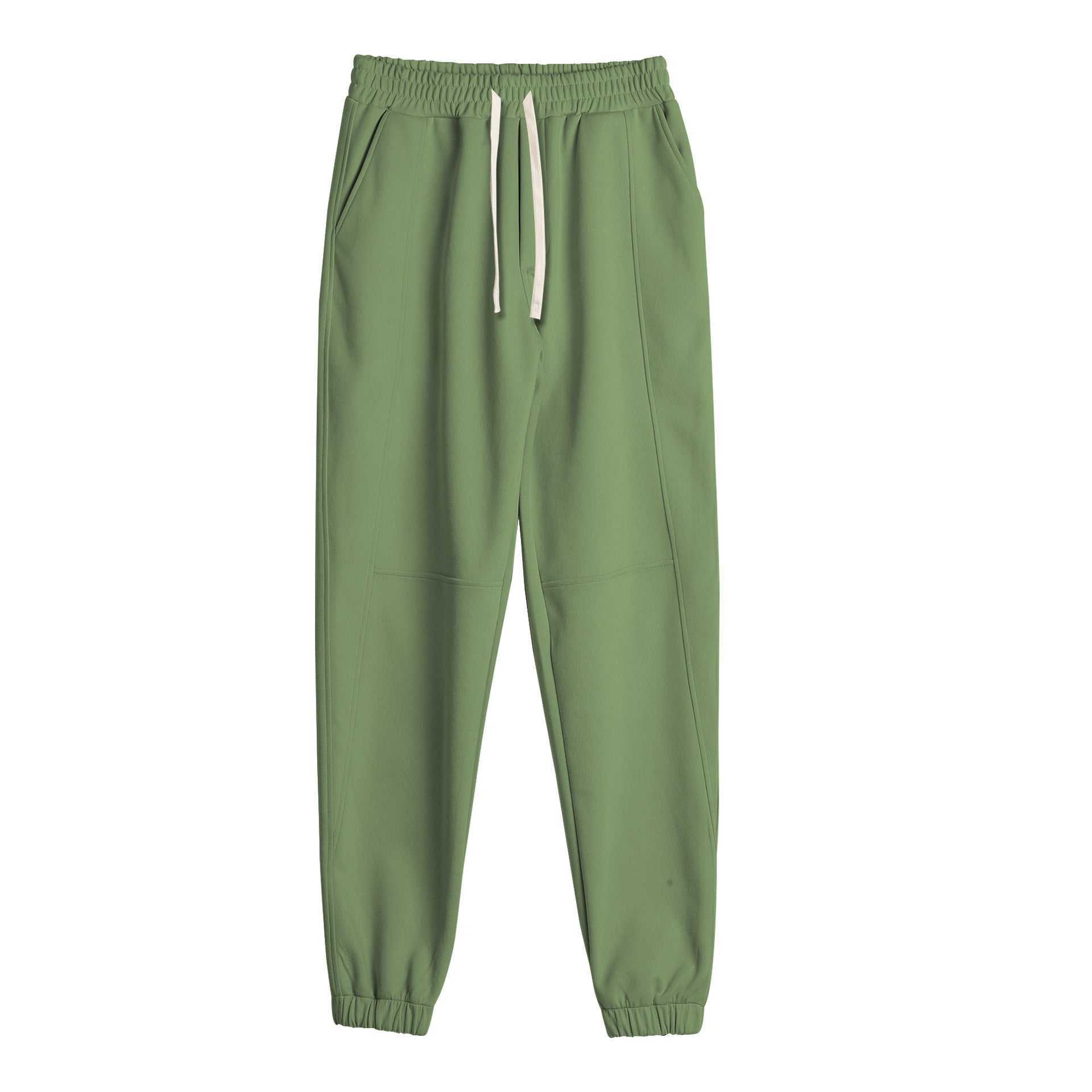 All-Day Stretch Panel Joggers with Cuffed Ankles - Ahaselected