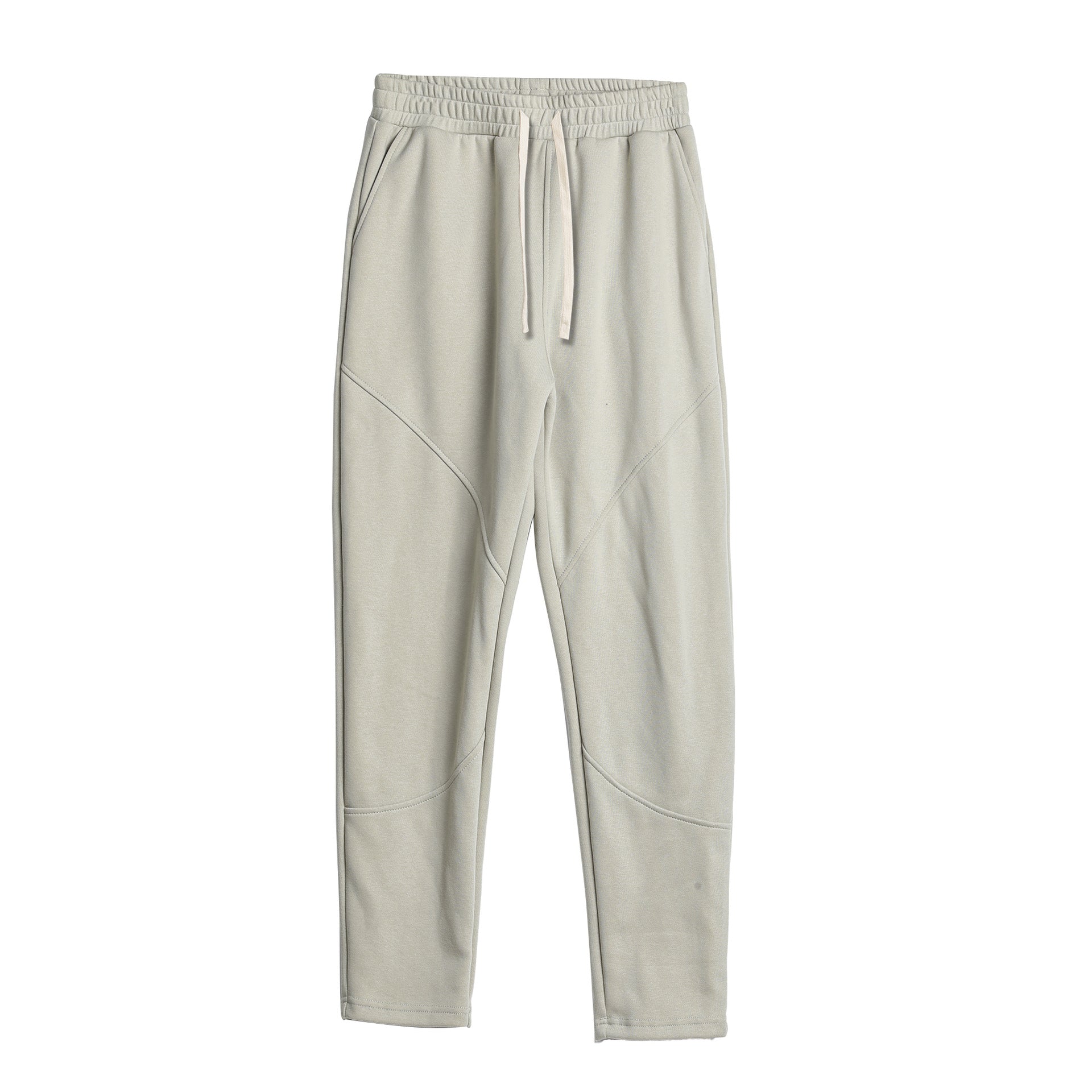 Tapered Cotton Stretch Panel Joggers - Ahaselected