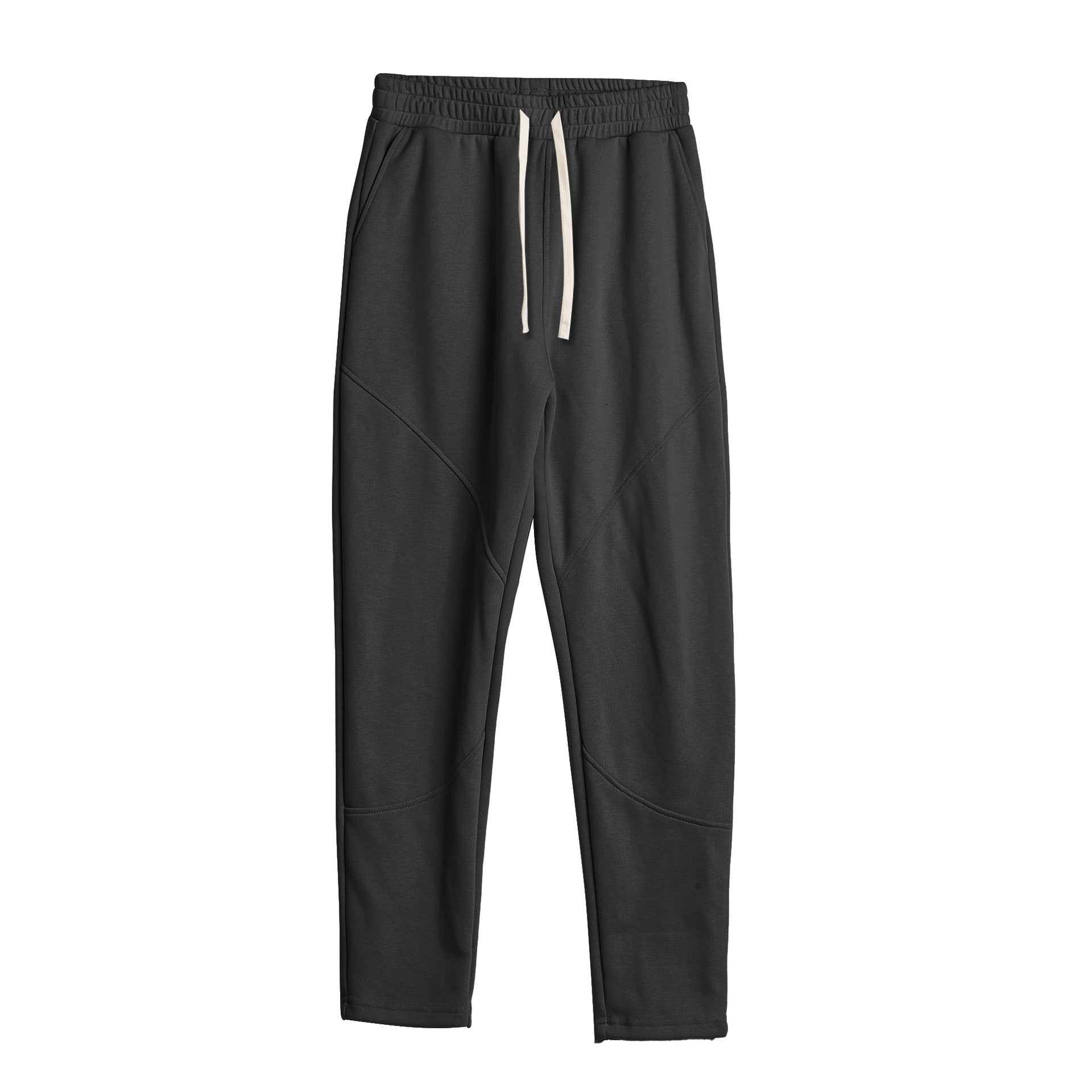 Tapered Cotton Stretch Panel Joggers - Ahaselected