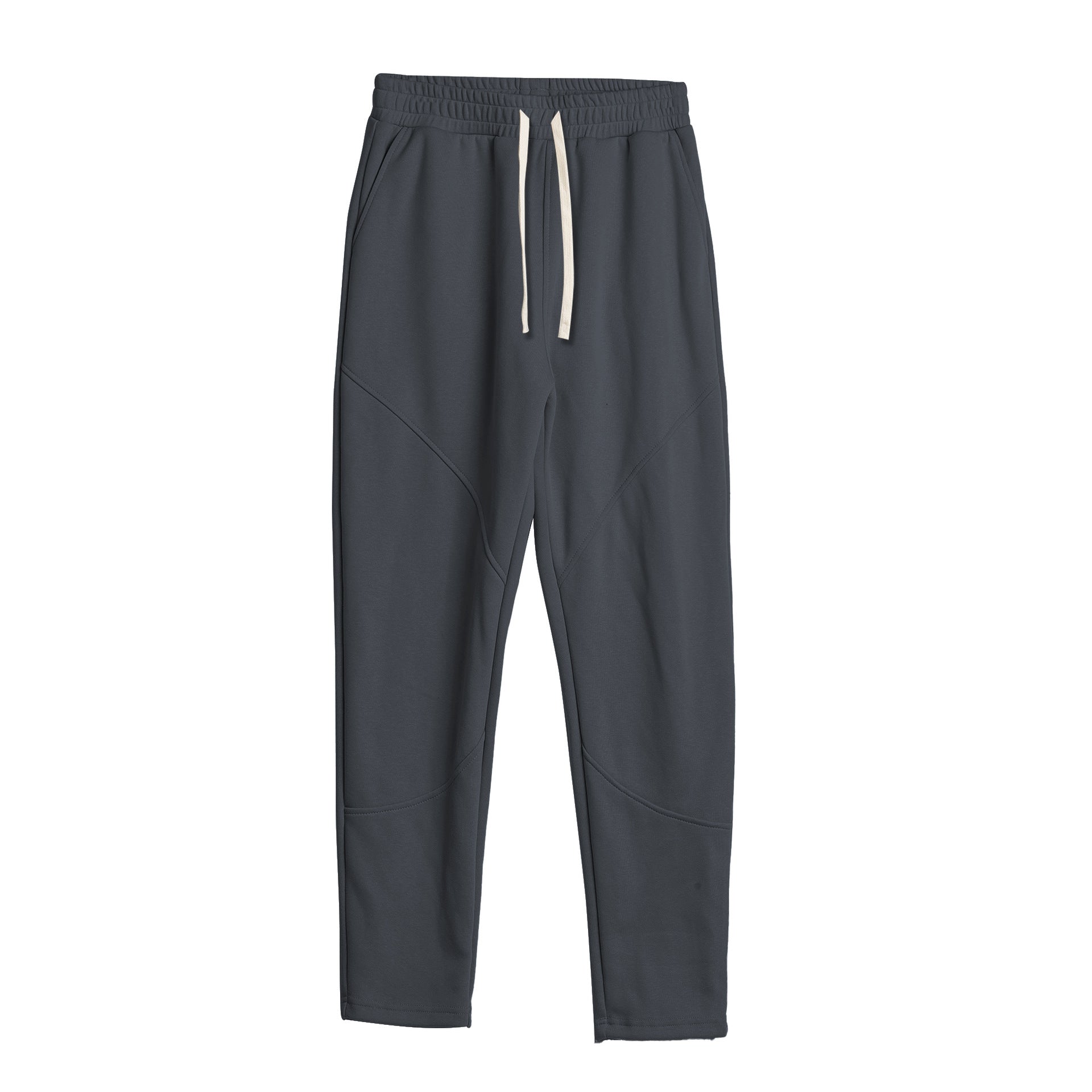 Tapered Cotton Stretch Panel Joggers - Ahaselected