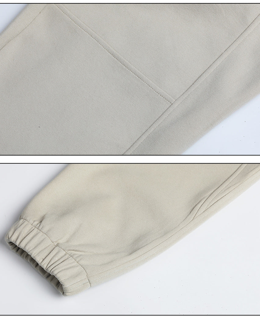 All-Day Stretch Panel Joggers with Cuffed Ankles - Ahaselected