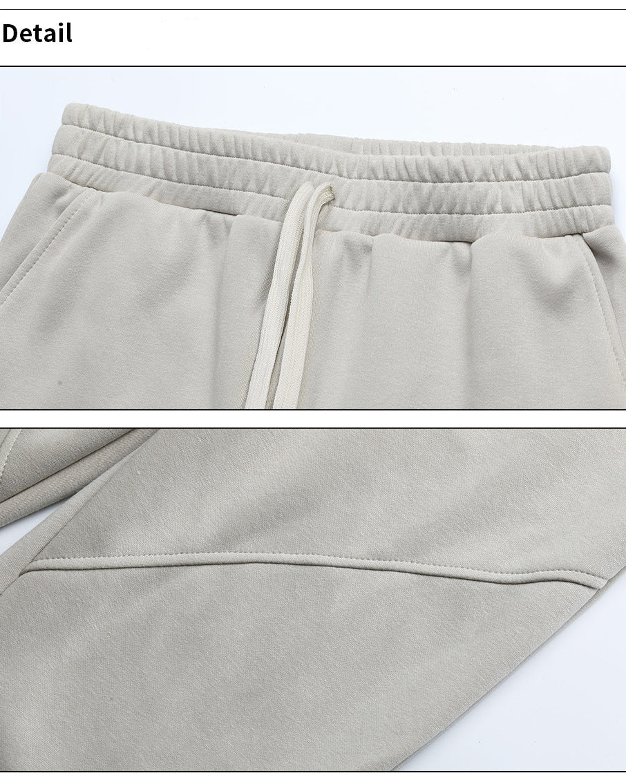 Tapered Cotton Stretch Panel Joggers - Ahaselected