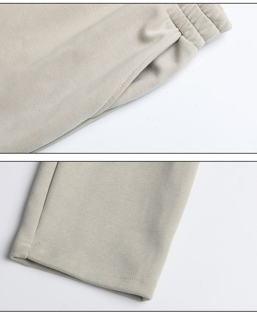 Tapered Cotton Stretch Panel Joggers - Ahaselected
