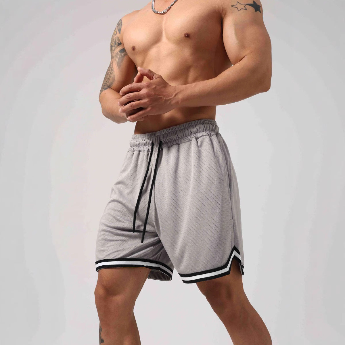 Men’s Breathable Mesh Training Shorts-thumbmail-4