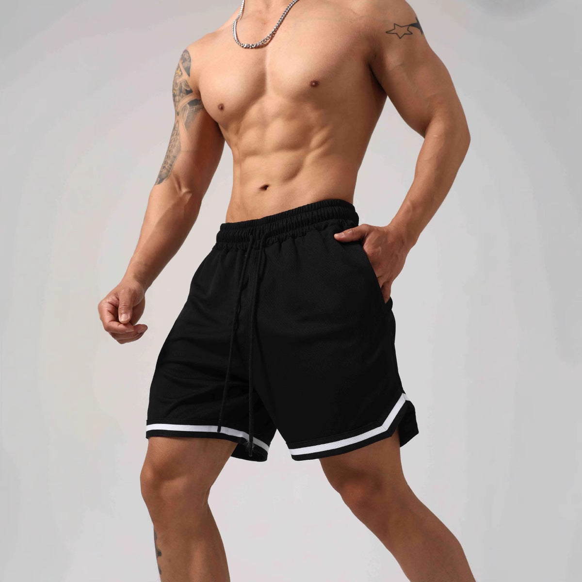 Men’s Breathable Mesh Training Shorts-thumbmail-5