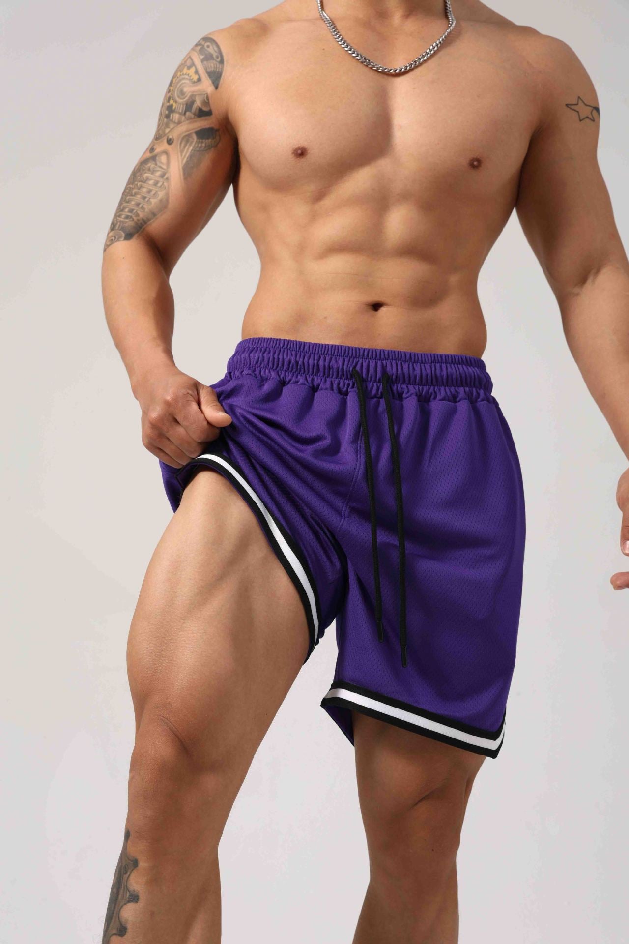 Men’s Breathable Mesh Training Shorts-thumbmail-3