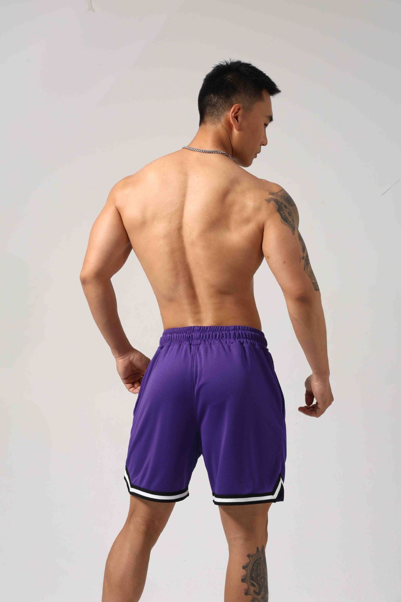 Men’s Breathable Mesh Training Shorts-thumbmail-8