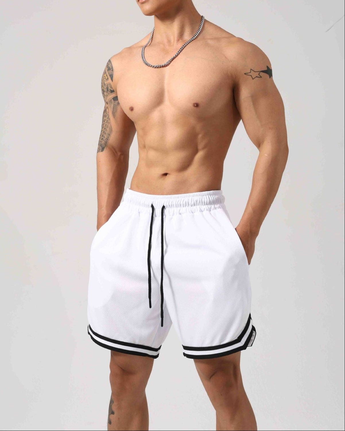 Men’s Breathable Mesh Training Shorts-thumbmail-17