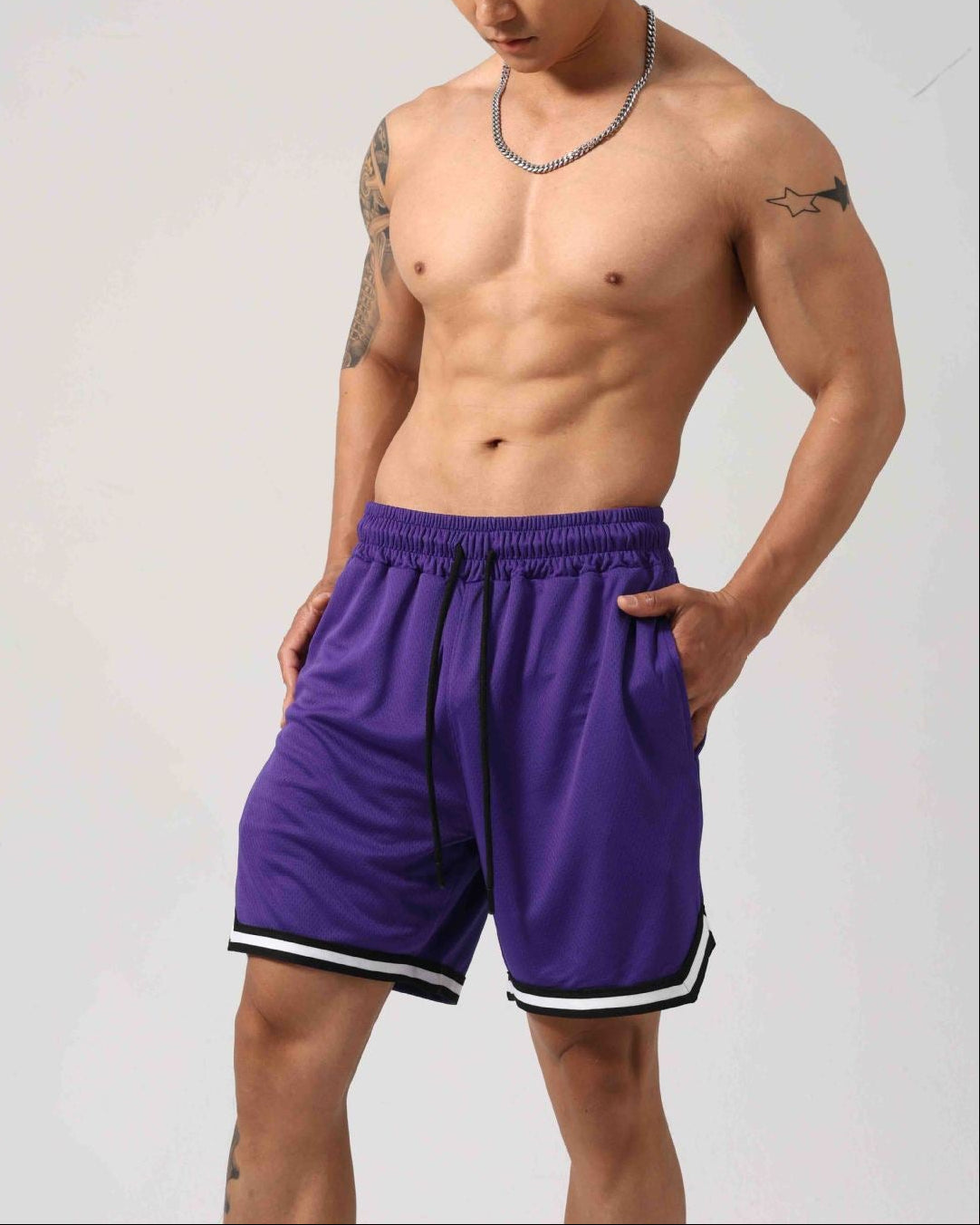 Men’s Breathable Mesh Training Shorts-thumbmail-7