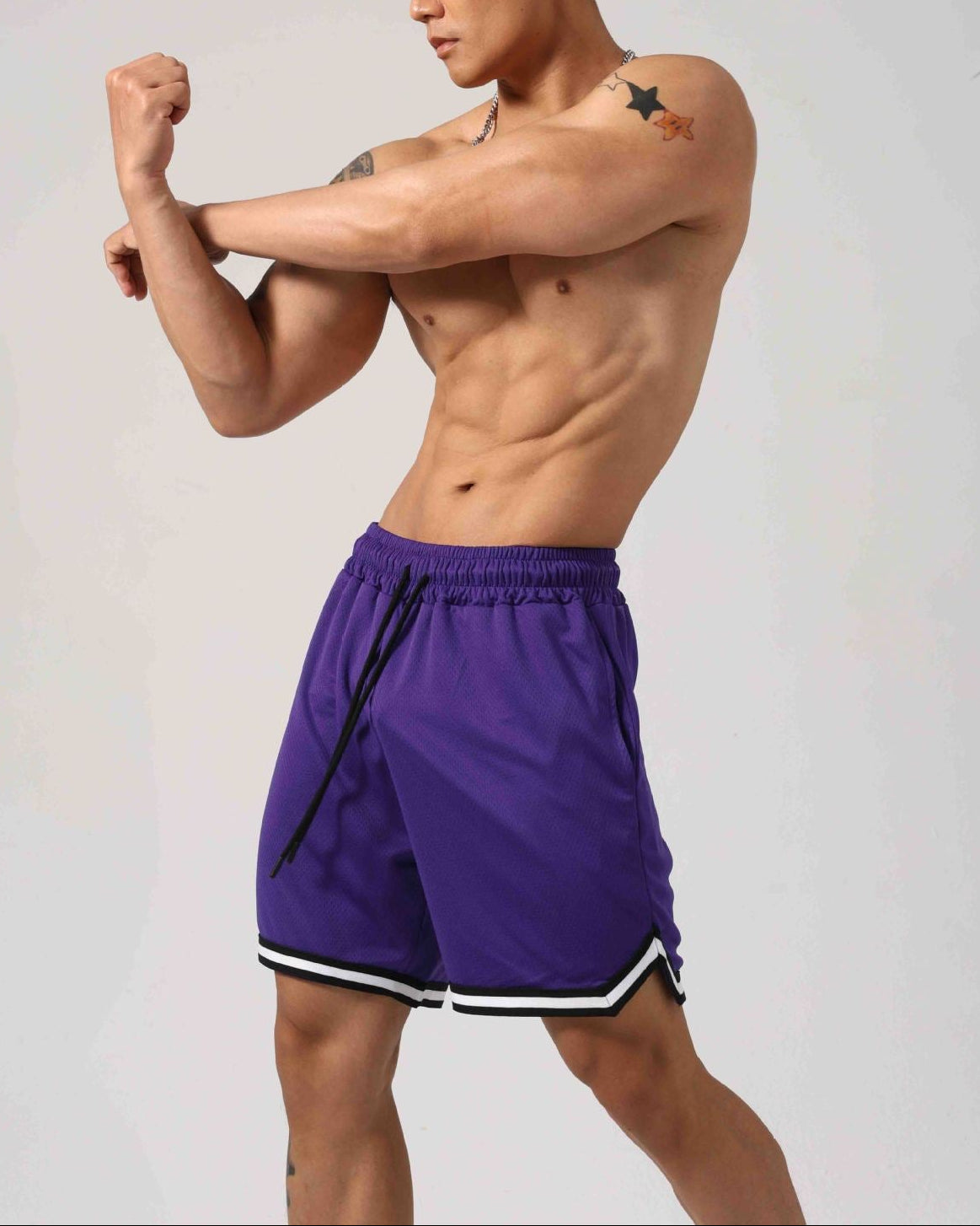 Men’s Breathable Mesh Training Shorts-thumbmail-6