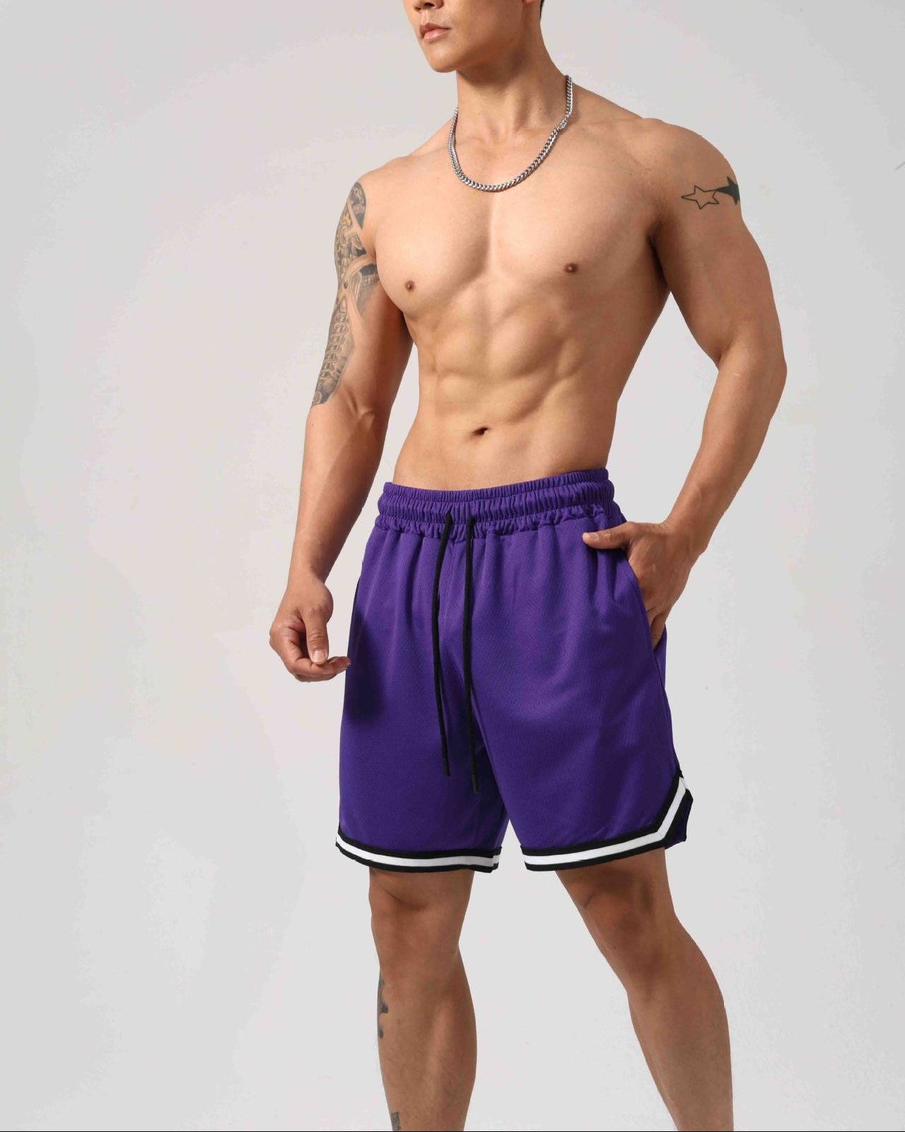 Men’s Breathable Mesh Training Shorts-thumbmail-9