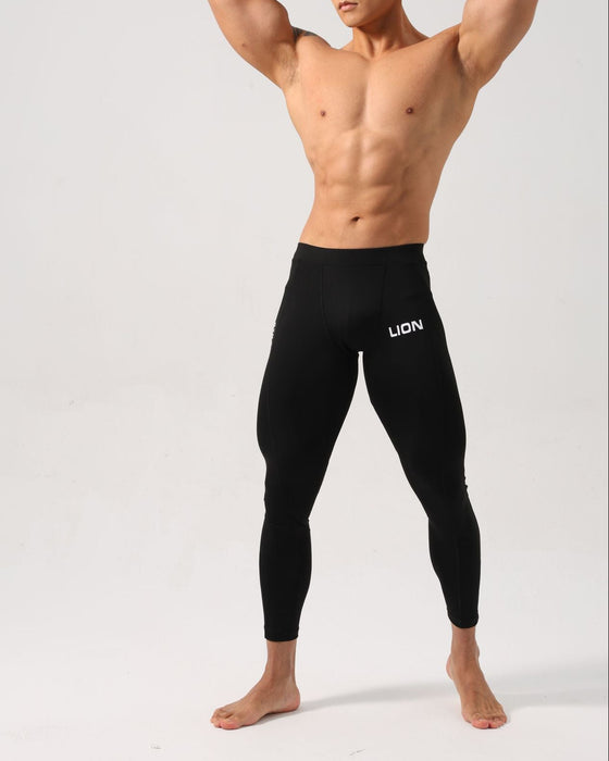 Men’s Lion Print Compression Training Leggings