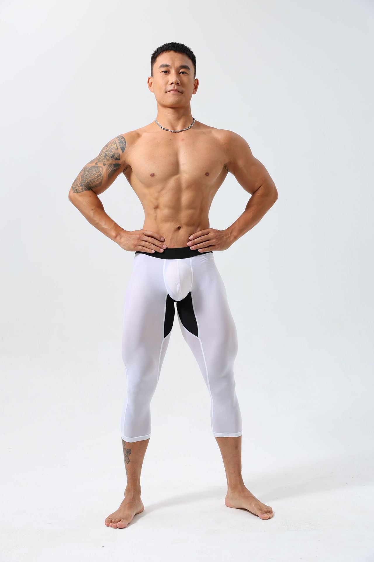 Men’s 3/4 Lightweight Compression Training Leggings-thumbmail-12