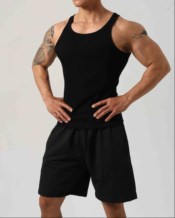 Men’s Ribbed Breathable Compression Tank Top