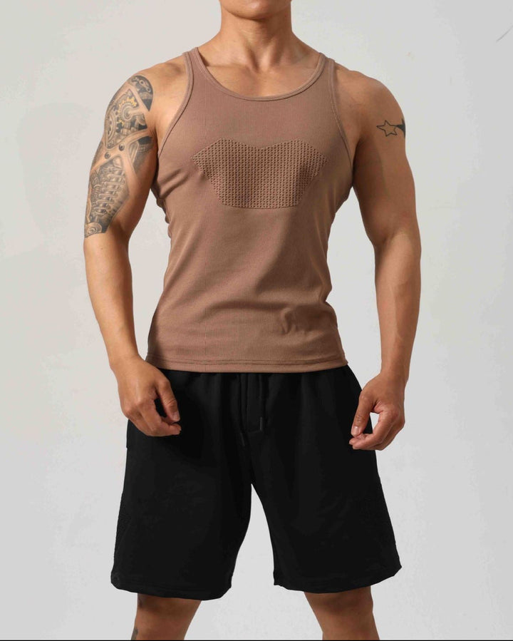 Men’s Ribbed Breathable Compression Tank Top