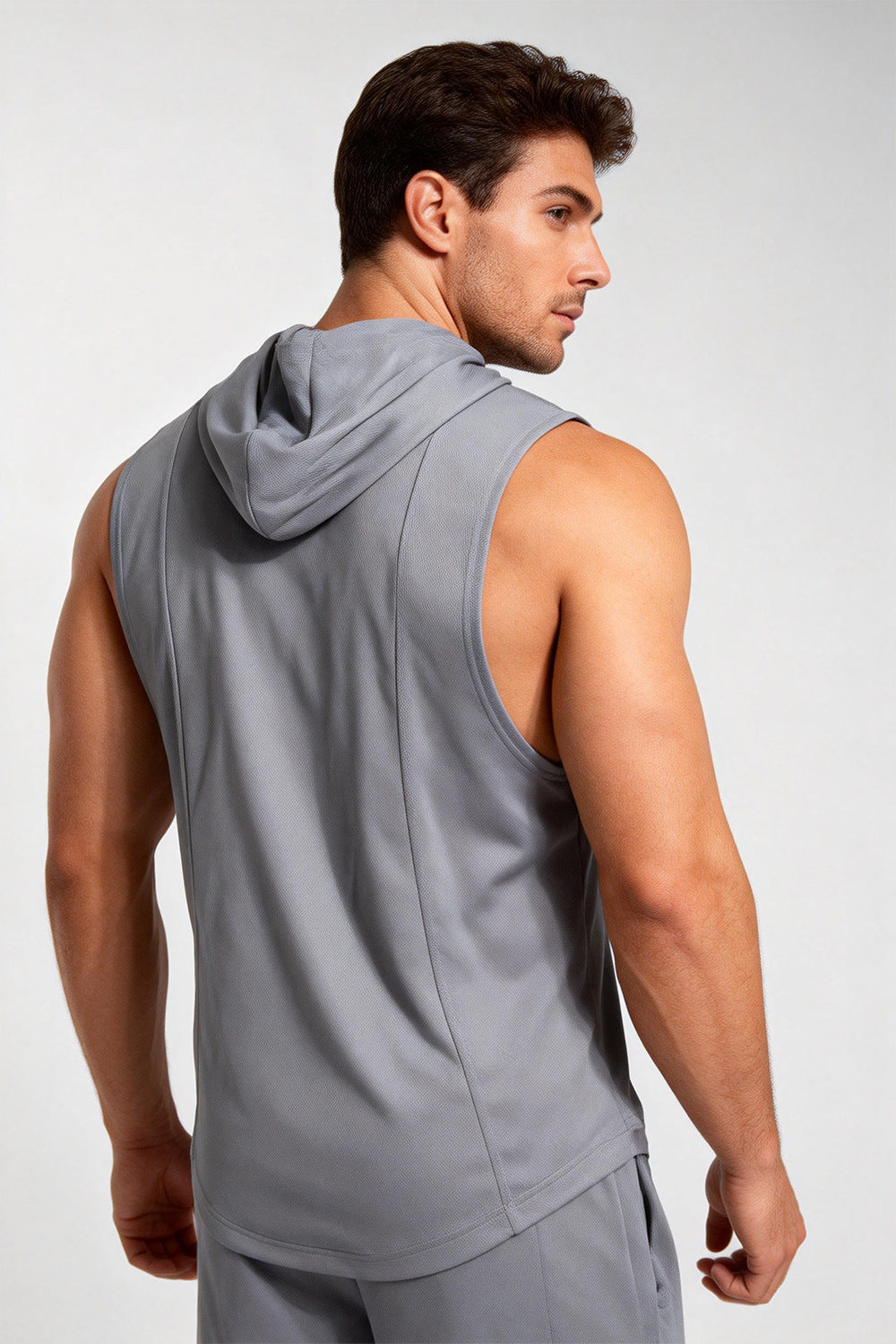 Men’s Muscle Fit Training Hoodie Tank-thumbmail-26