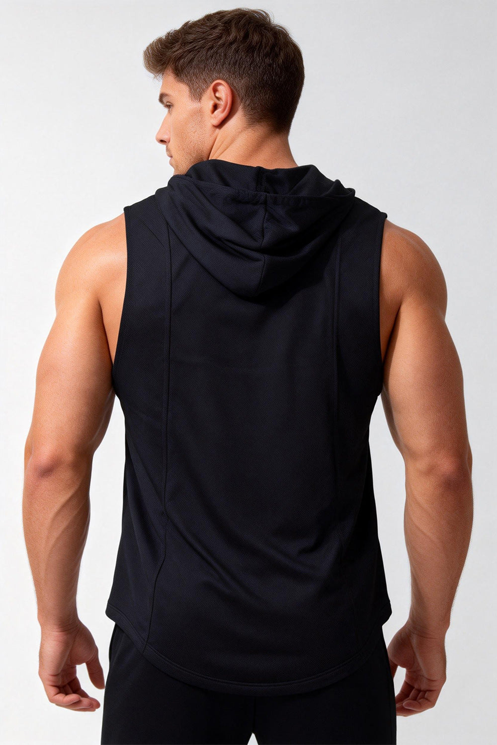 Men’s Muscle Fit Training Hoodie Tank-thumbmail-18