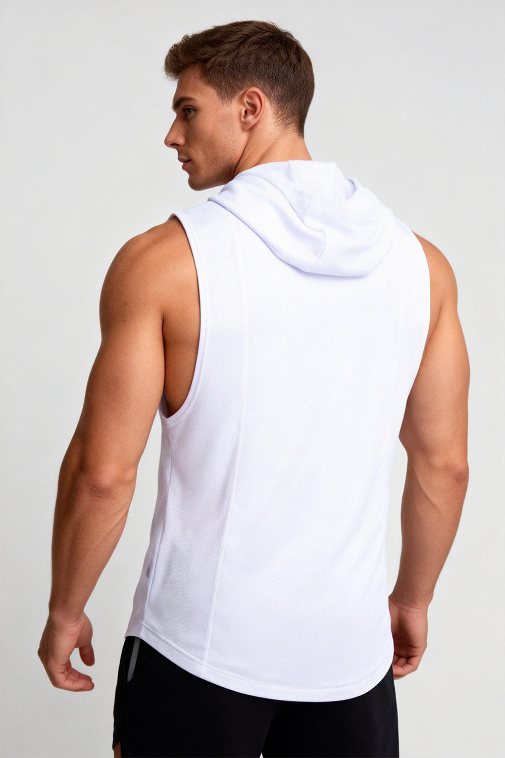 Men’s Muscle Fit Training Hoodie Tank-thumbmail-22