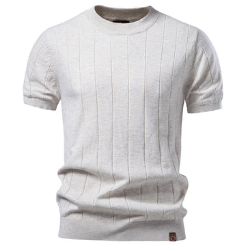Men’s Classic Ribbed Cotton Knit Tee