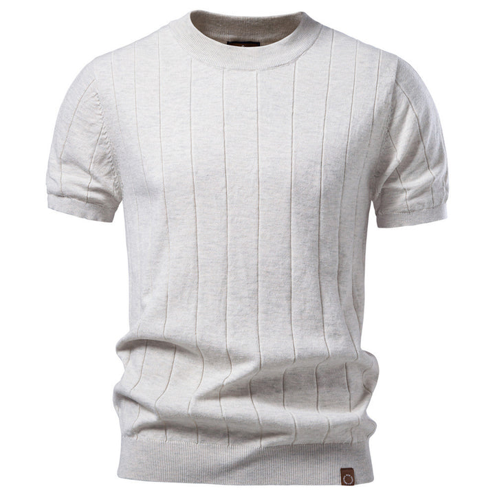 Men’s Classic Ribbed Cotton Knit Tee