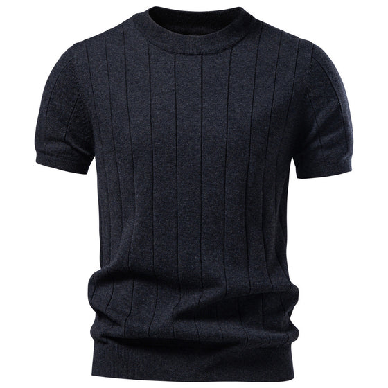Men’s Classic Ribbed Cotton Knit Tee