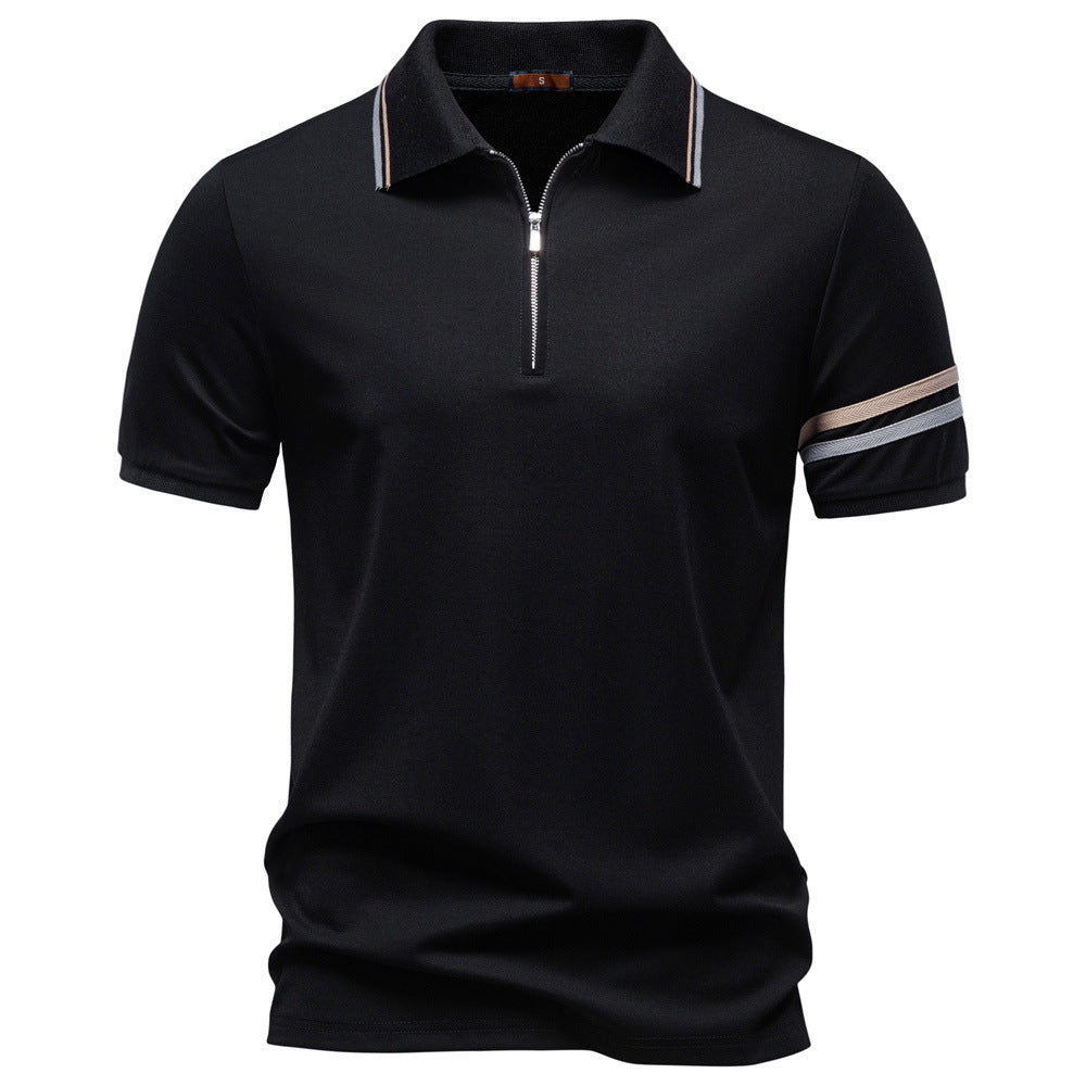 Urbanes Herren-Performance-Poloshirt mit Reißverschluss