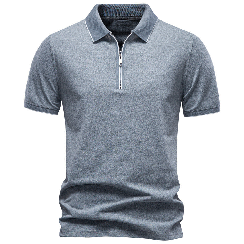 Polo da uomo con colletto con zip Refined