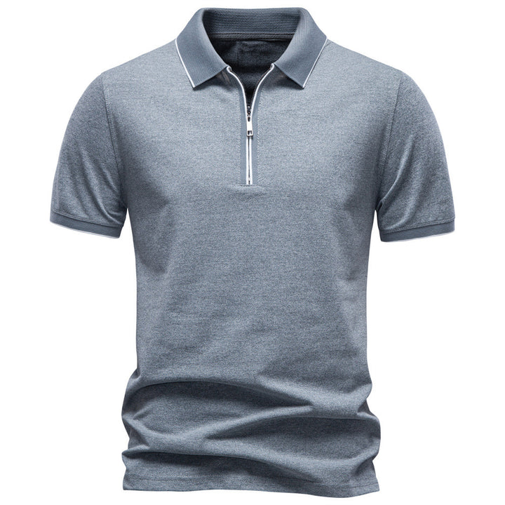 Men’s Refined Zip Collar Polo Shirt