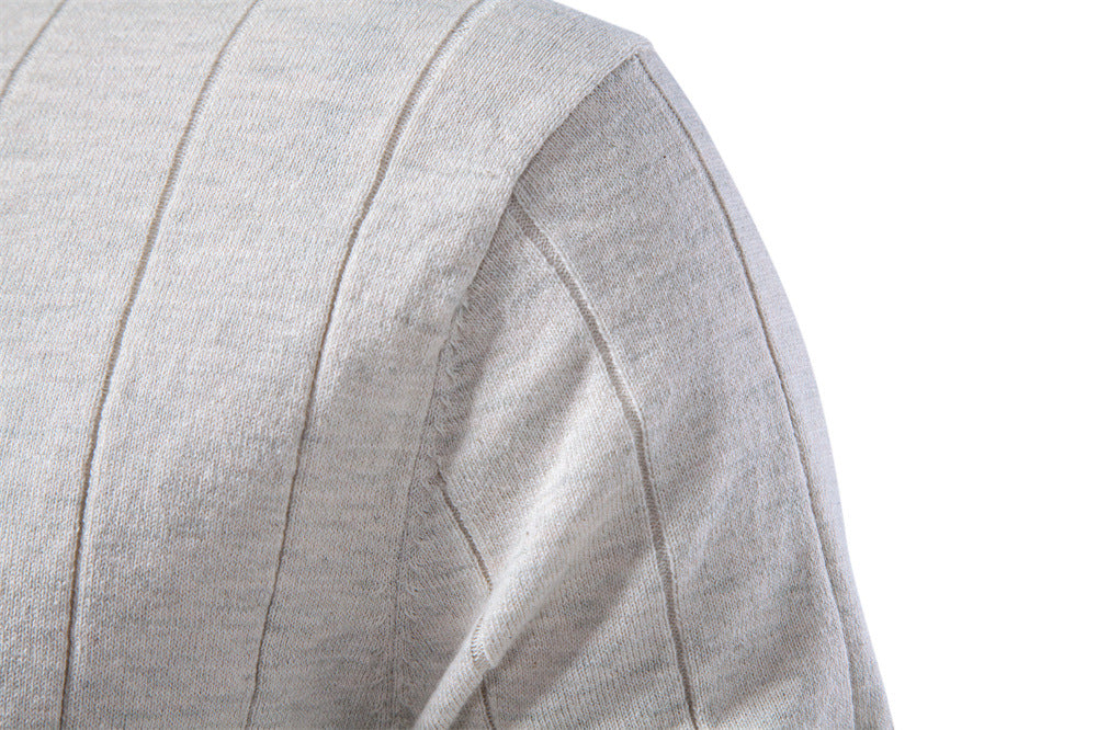 Camiseta clásica de punto de algodón acanalado para hombre-thumbmail-5