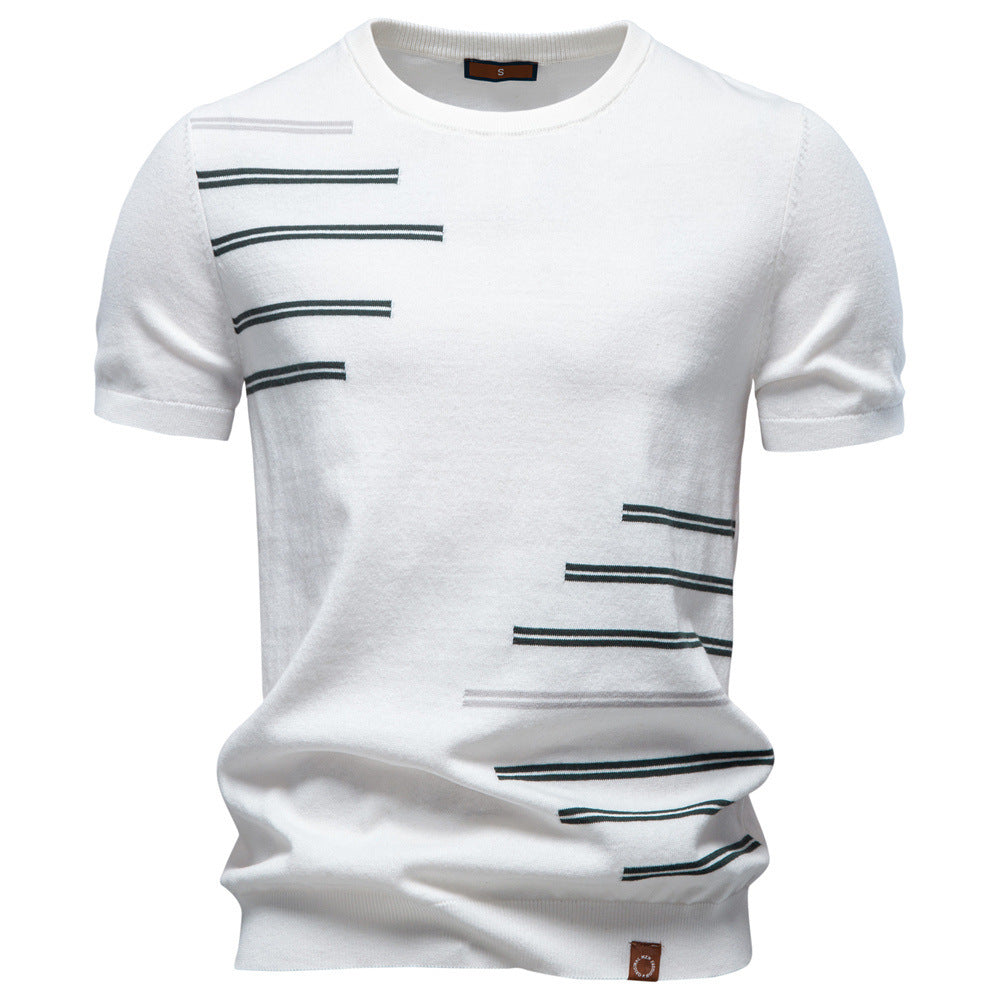 Camiseta de punto para hombre con detalles de rayas-thumbmail-7