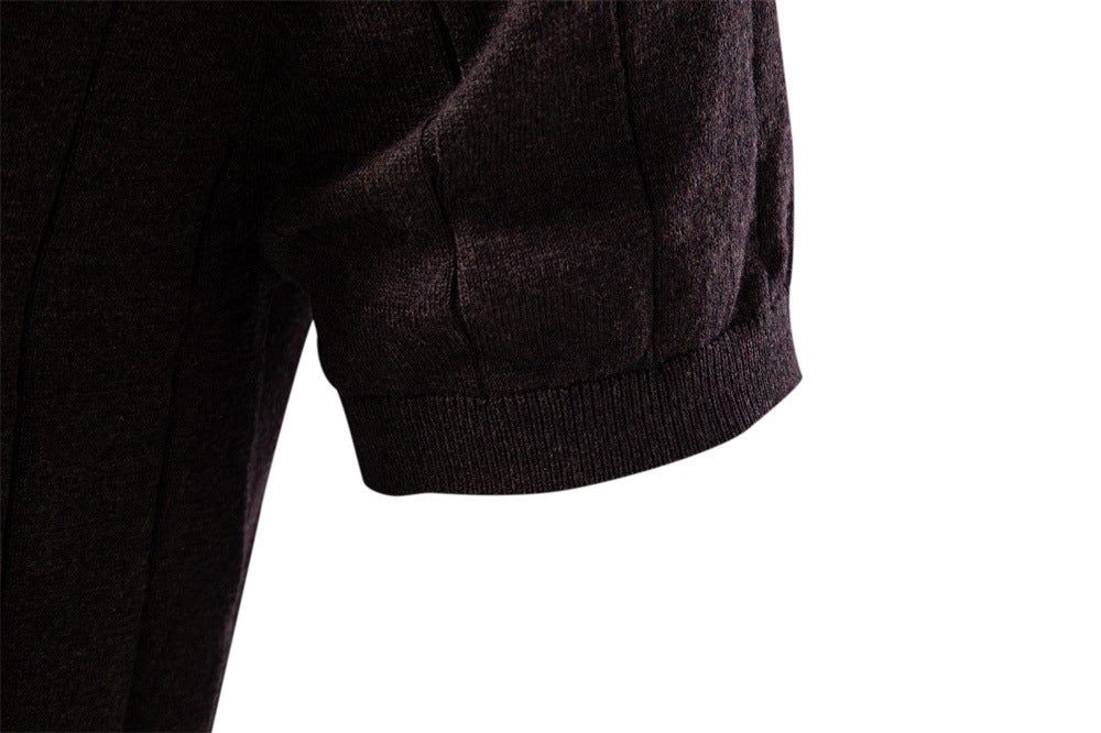 Camiseta clásica de punto de algodón acanalado para hombre-thumbmail-13
