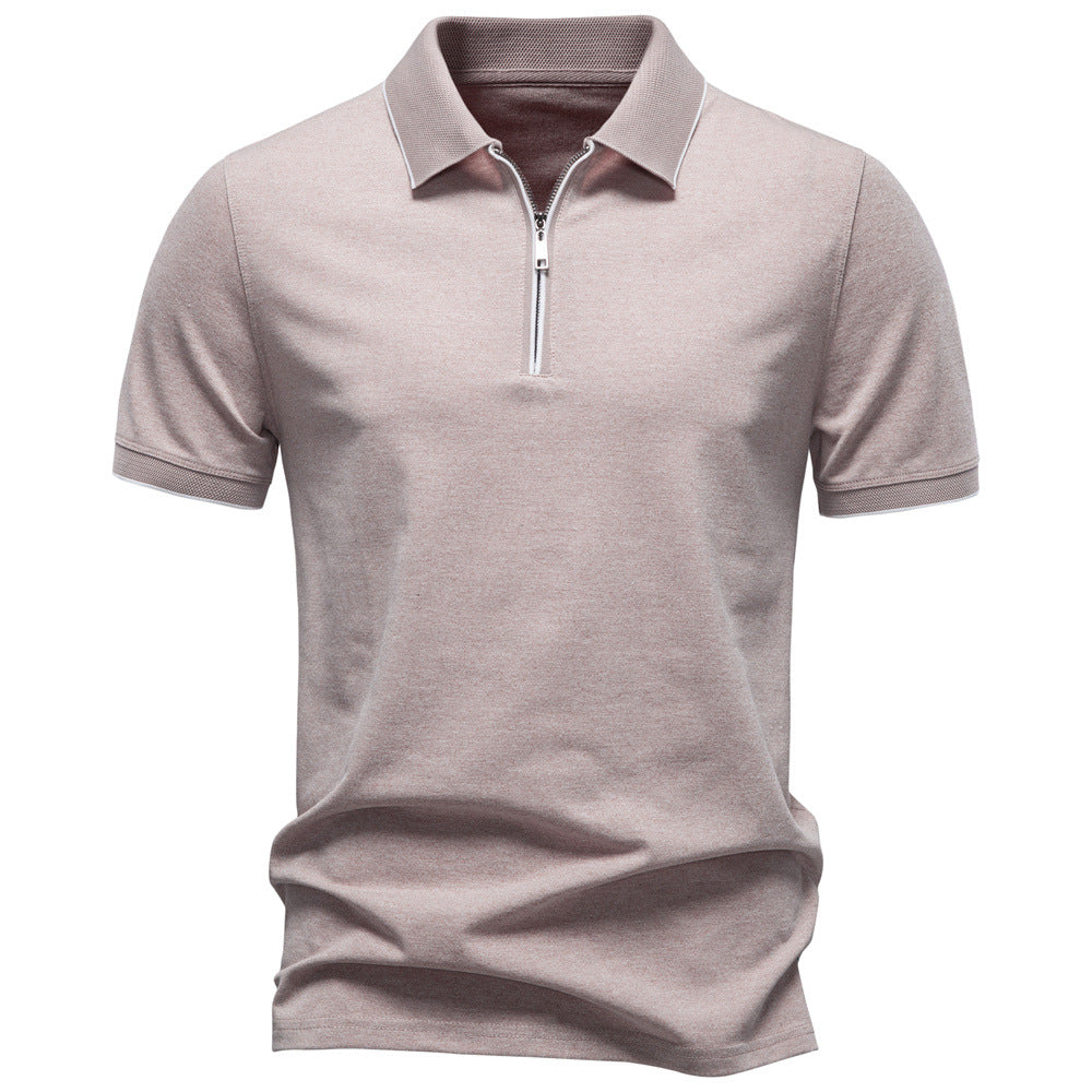 Polo refinado con cuello y cremallera para hombre-thumbmail-19