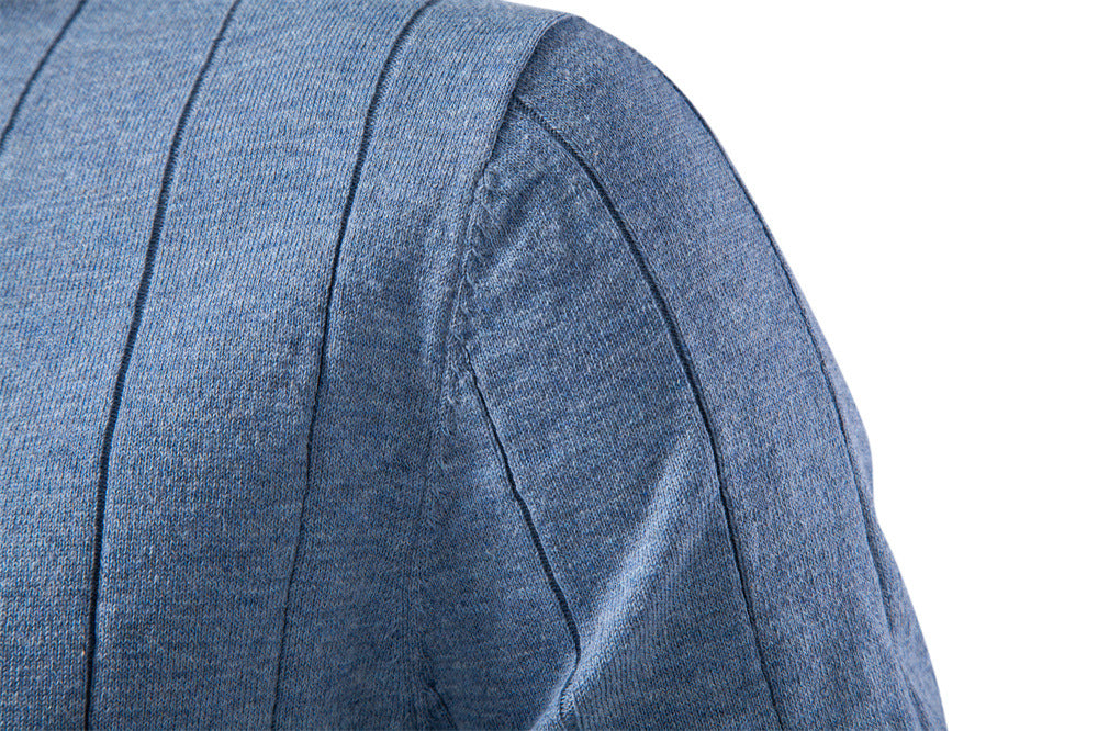 Camiseta clásica de punto de algodón acanalado para hombre-thumbmail-18